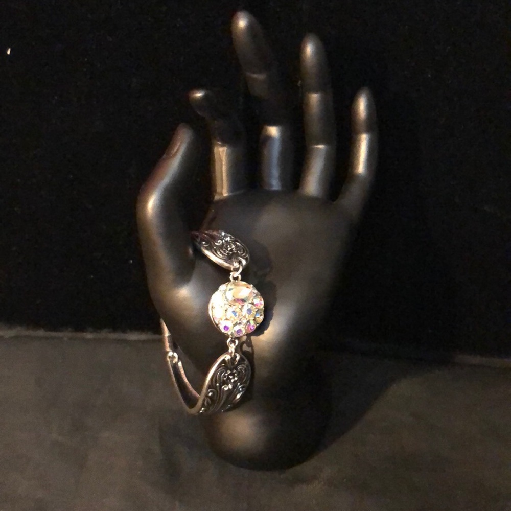 Multicolored Gem Button Bracelet - image 1